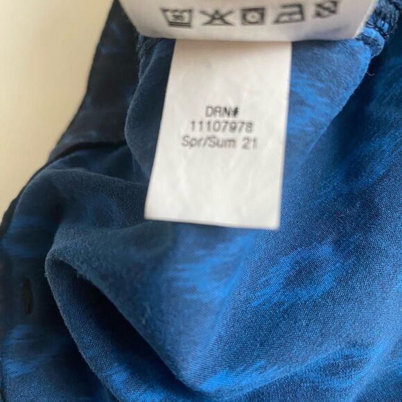 Eddie Bauer Travex Guide Pro Mens Shorts Size 38 Blue Pattern Outdoor 9” Hike - Picture 11 of 13